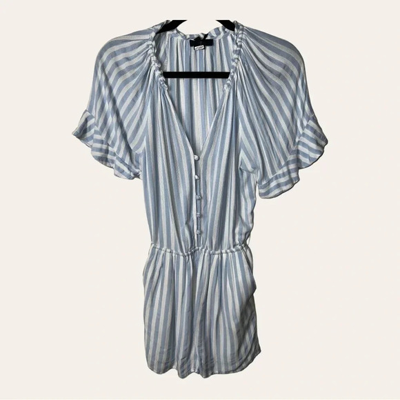 0090W. PAIGE STRIPED SHORT‎ SLEEVE ROMPER SIZE XSMALL - Picture 2 of 10